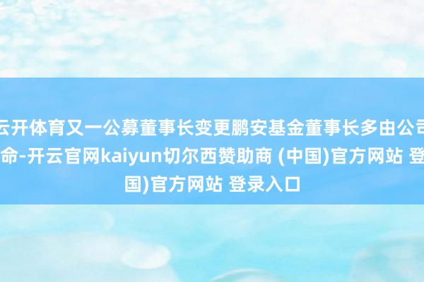 云开体育又一公募董事长变更鹏安基金董事长多由公司鼓动任命-开云官网kaiyun切尔西赞助商 (中国)官方网站 登录入口