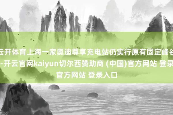 云开体育上海一家奥迪尊享充电站仍实行原有固定峰谷电价-开云官网kaiyun切尔西赞助商 (中国)官方网站 登录入口