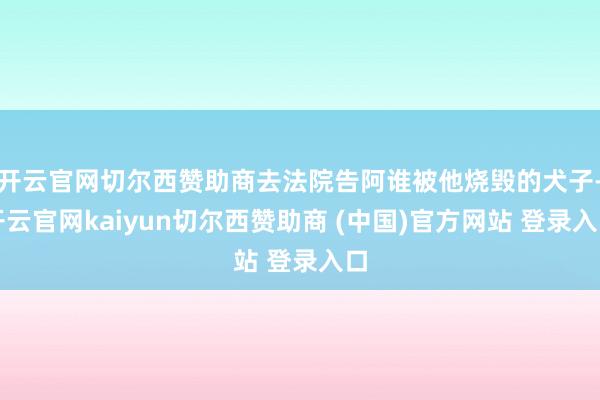 开云官网切尔西赞助商去法院告阿谁被他烧毁的犬子-开云官网kaiyun切尔西赞助商 (中国)官方网站 登录入口