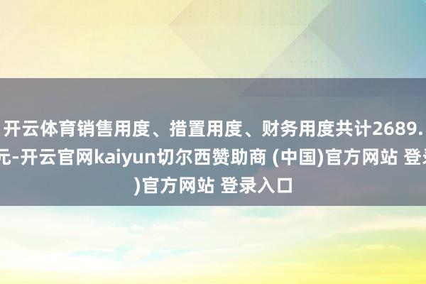 开云体育销售用度、措置用度、财务用度共计2689.94万元-开云官网kaiyun切尔西赞助商 (中国)官方网站 登录入口