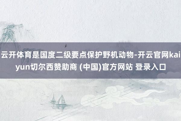 云开体育是国度二级要点保护野机动物-开云官网kaiyun切尔西赞助商 (中国)官方网站 登录入口